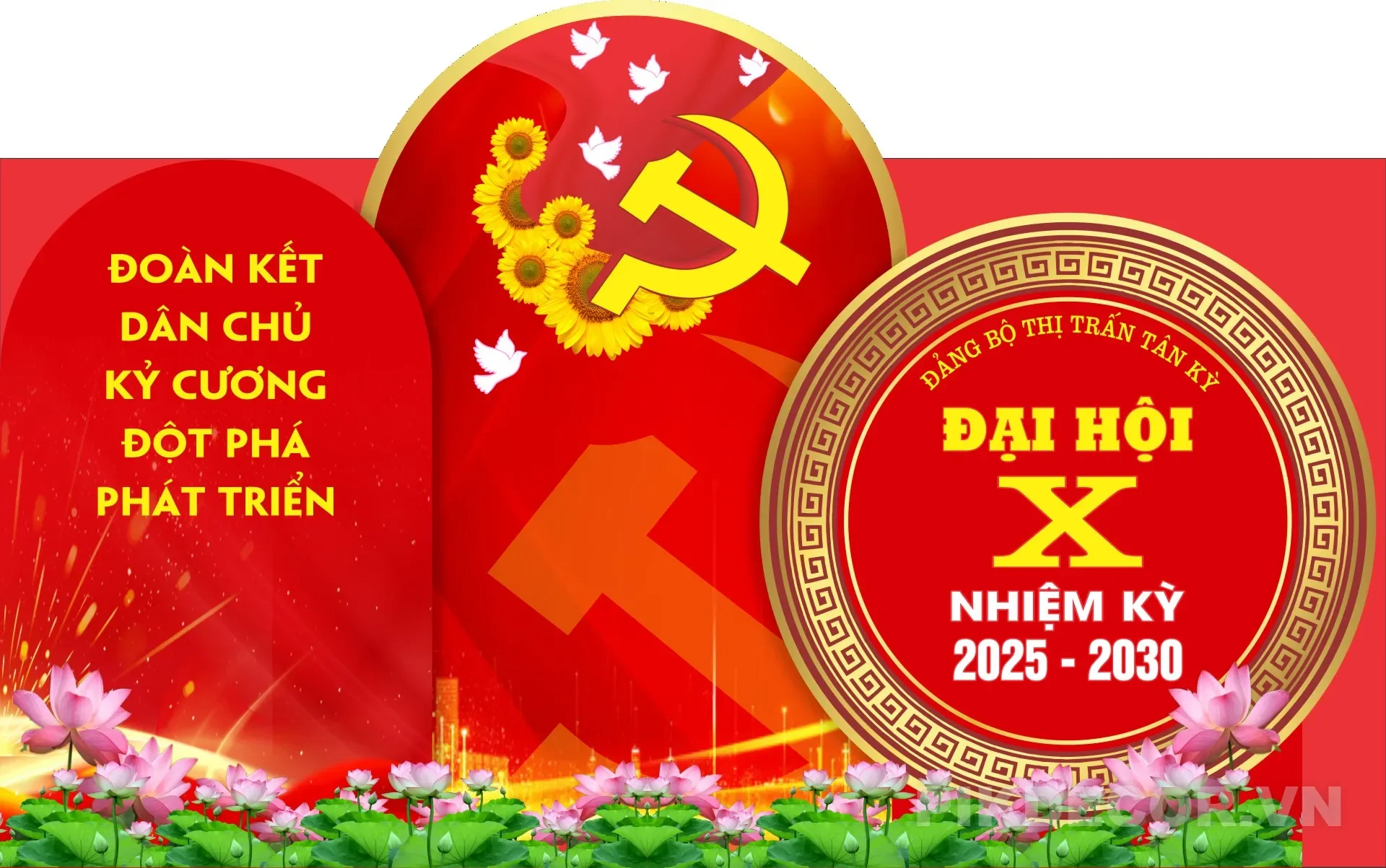 Backdrop Chụp Ảnh Đại Hội Đảng