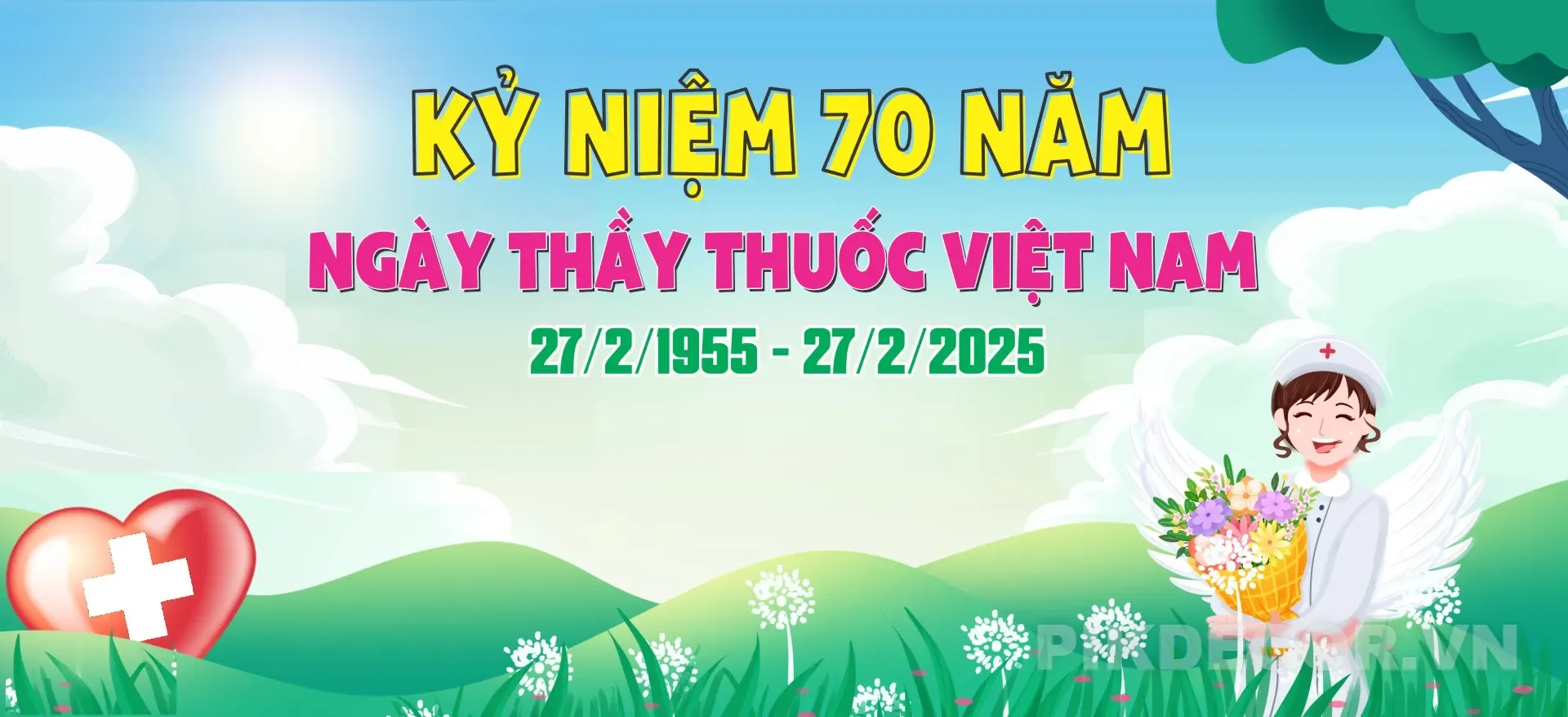 Backdrop Kỹ Niệm Ngày Thầy Thuốc Viết Nam Mới Nhất