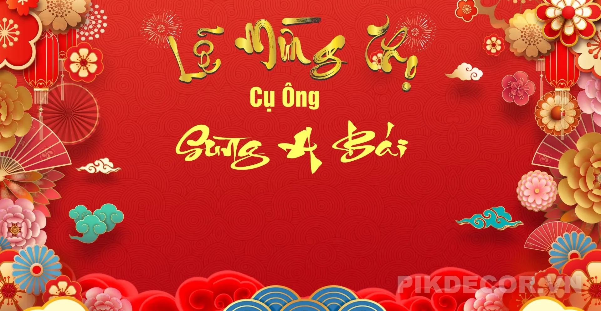 Backdrop Phông Lễ Mừng Thọ Mới Nhất , File Vector Chuẩn In  Ấn