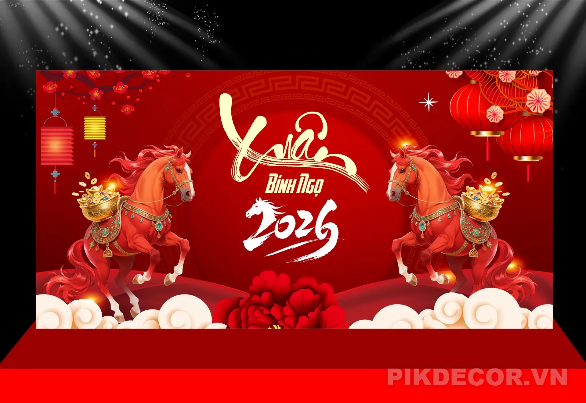 Backdrop Tết 2026 Đẹp Nhất – Full File Vector Corel Chuẩn In Ấn