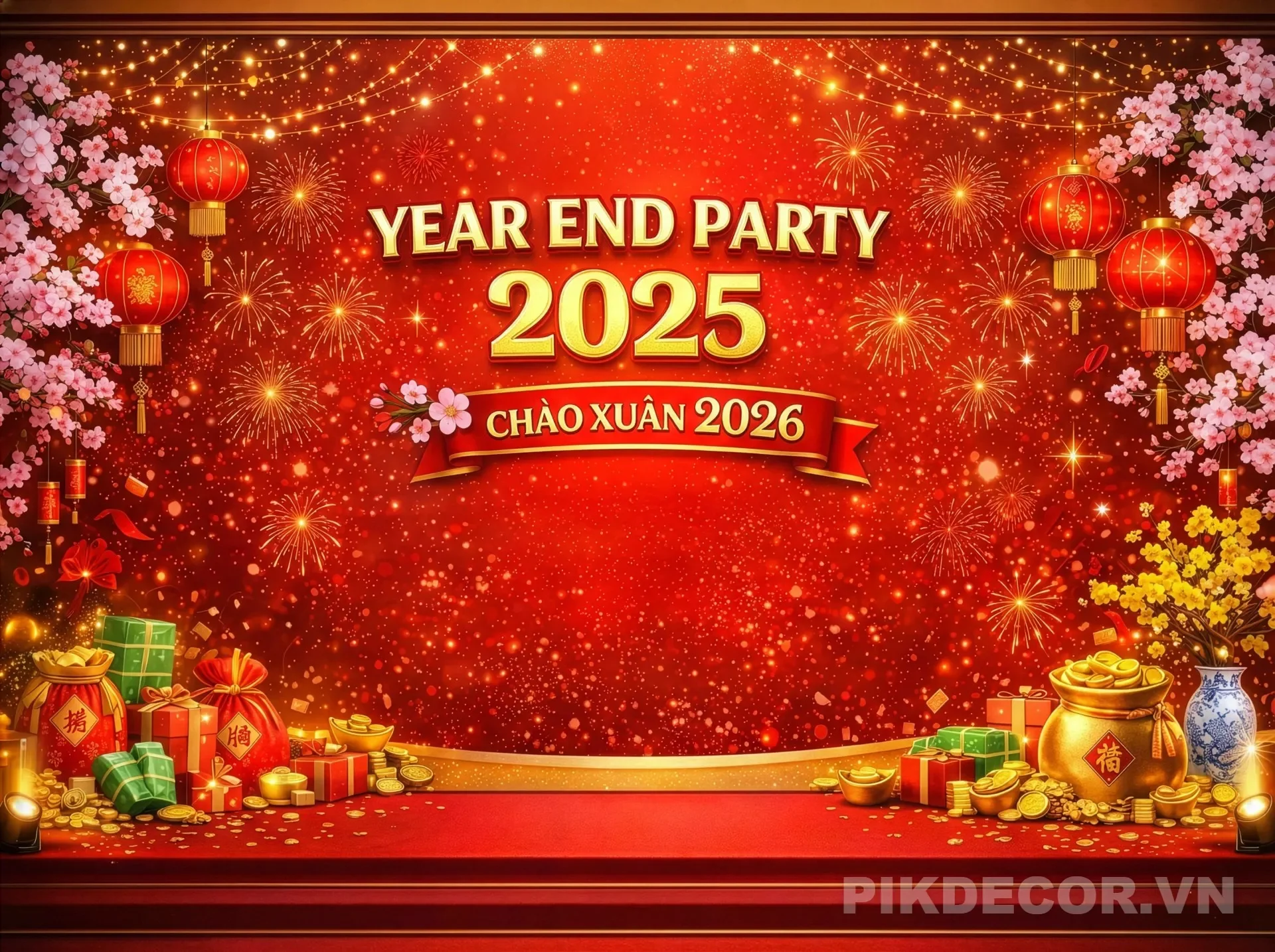 Backdrop Tết Mới Nhất File Chuẩn In Ấn