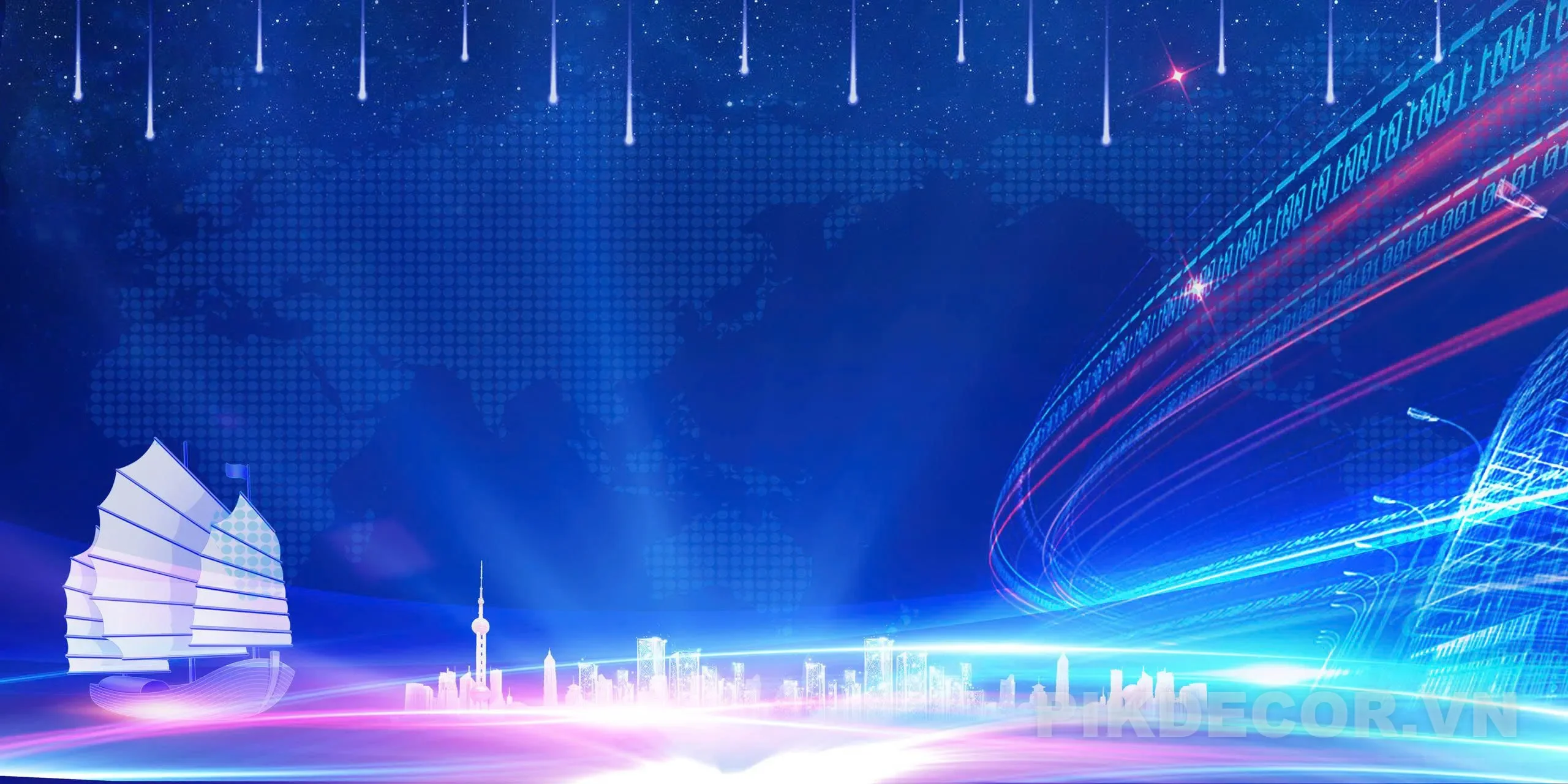 Backdrop Xanh Blue Đẹp