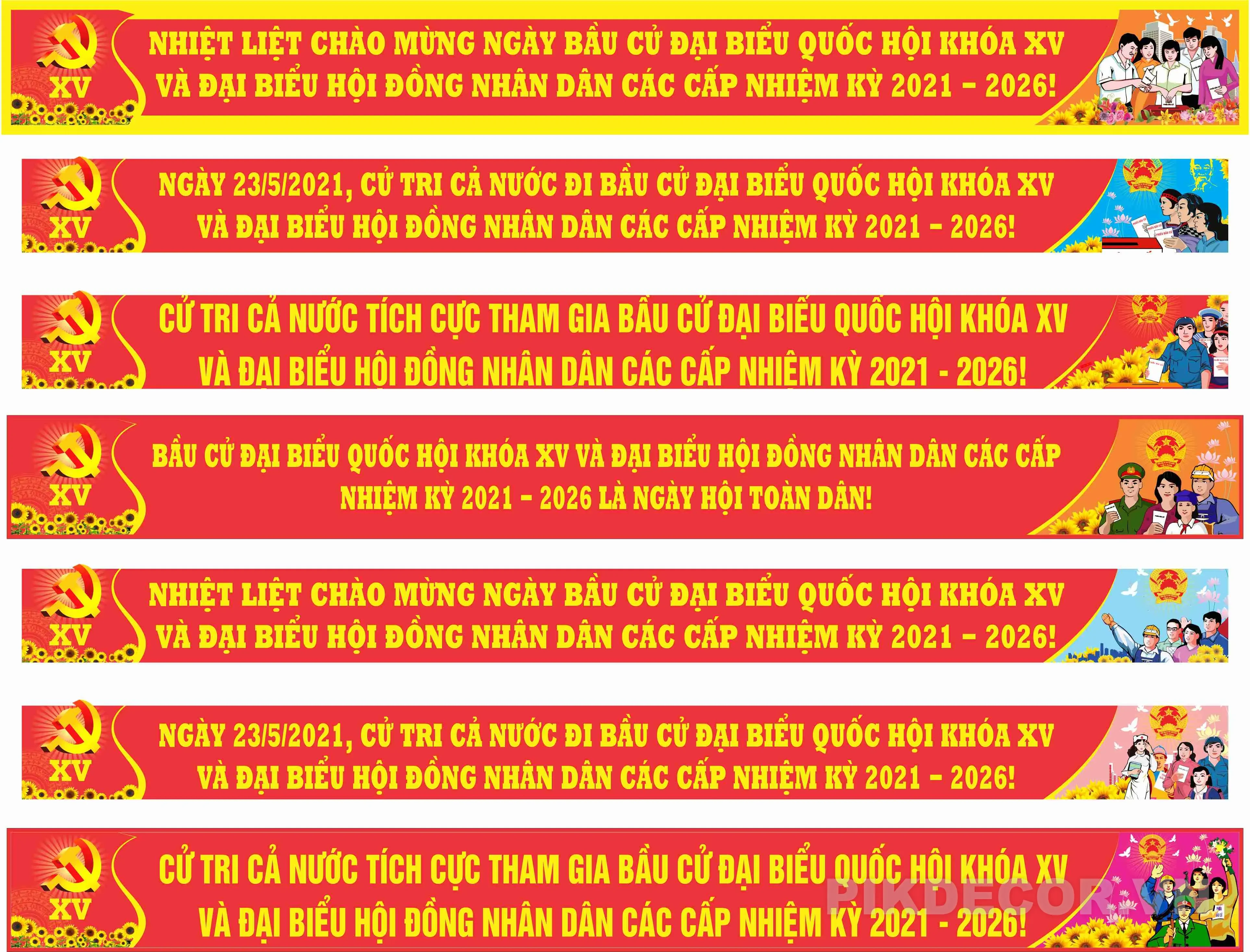 Băng Rôn Bầu Cử Đại Hội Cử Tri Khóa 15