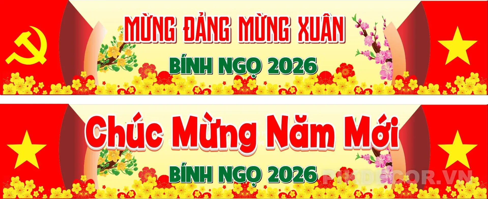 Băng Rôn Chức Mưng Nắm Mới Xuân Bính Ngọ 2026