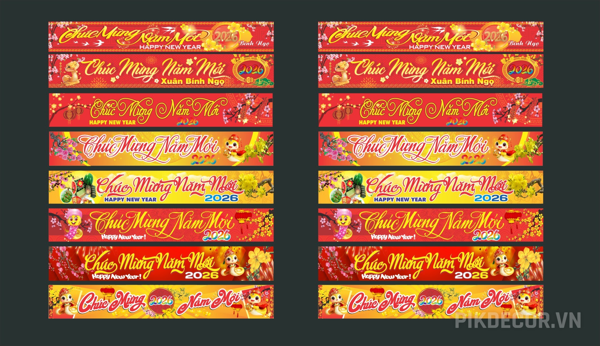 Băng Rôn Tết Binh Ngọ 2026