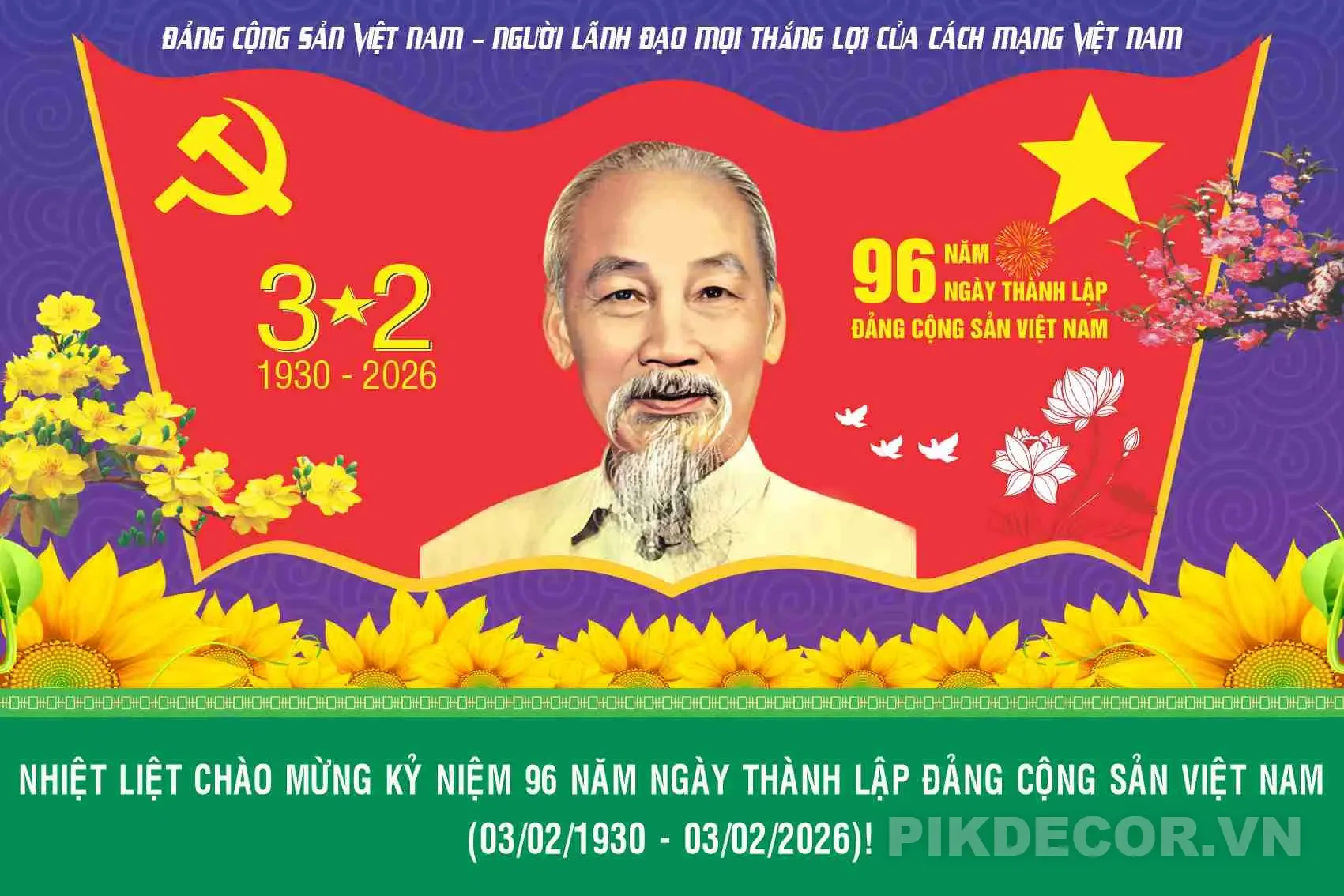 Banner Cổ Động Đảng Đẹp – File Vector Corel Chuẩn In Ấn