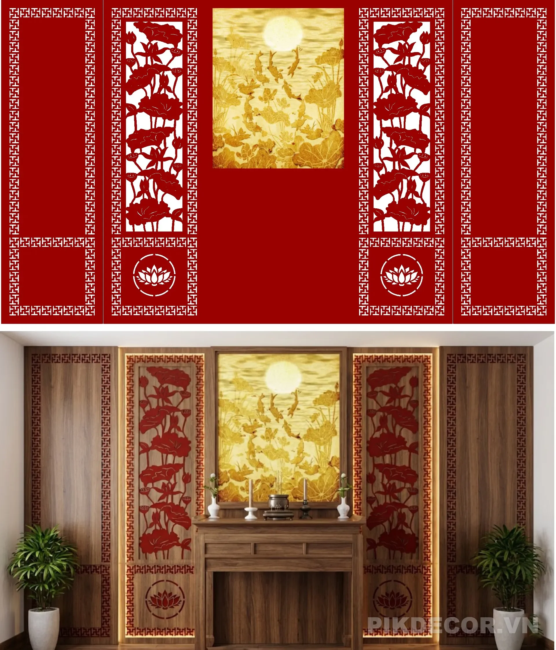 Chia Sẽ Mẫu Phòng Thờ File Cắt Cnc Mới Nhất