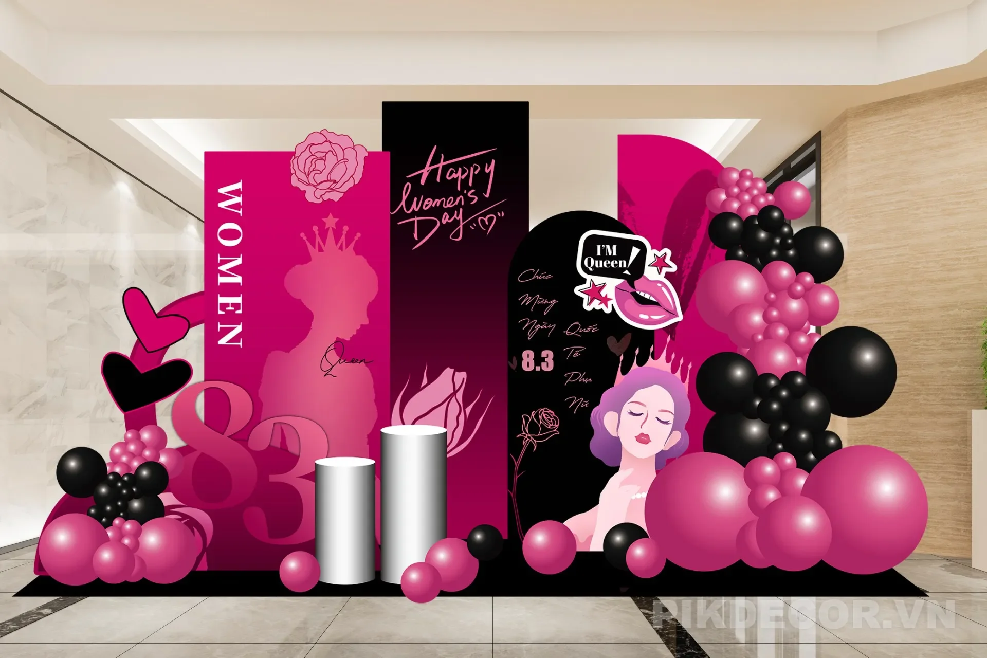 [Decor] Tải File Vector Phông Nền 8/3 – Thiết Kế Backdrop 8/3 Khổ Lớn Sắc Nét Cho Nhà In