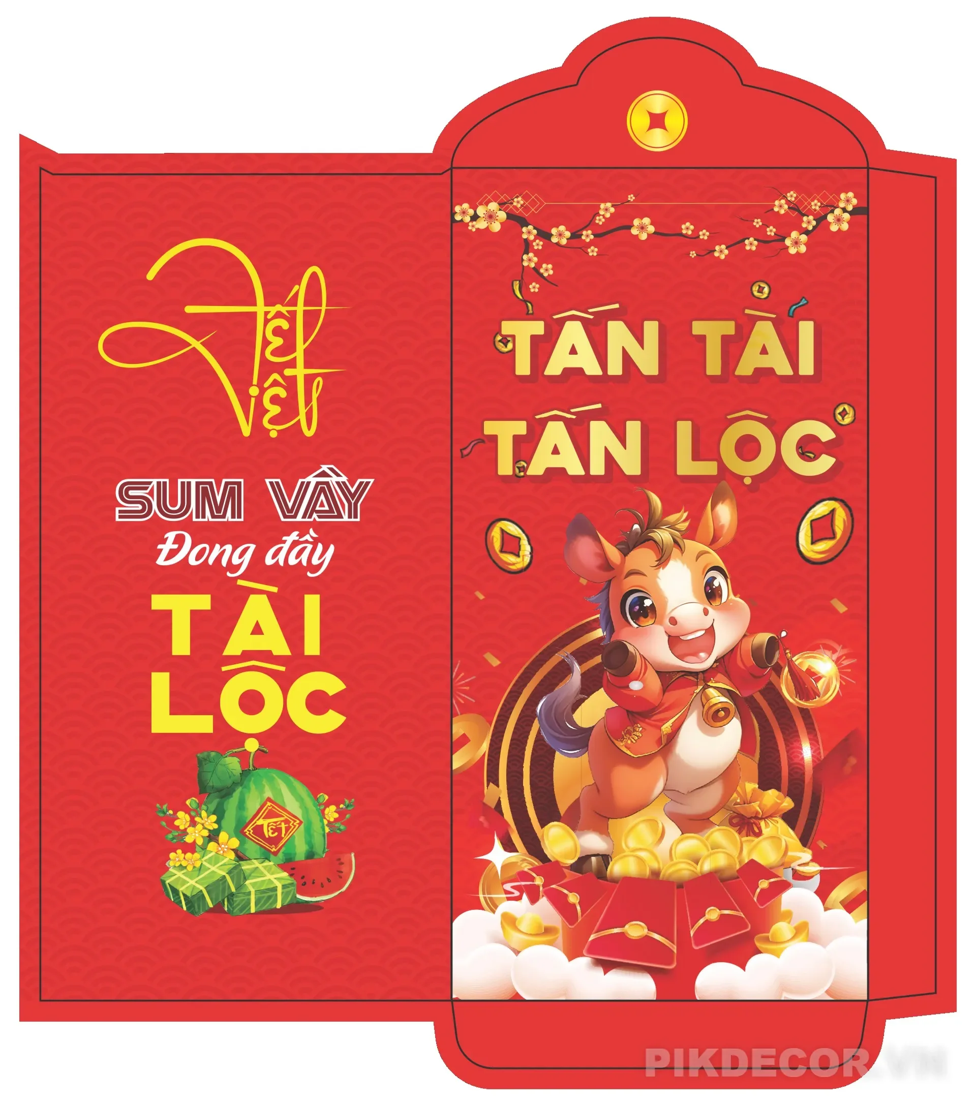 Mẫu Bao Lì Xì Mới Nhất Đẹp Nhất Năm Bính Ngọ