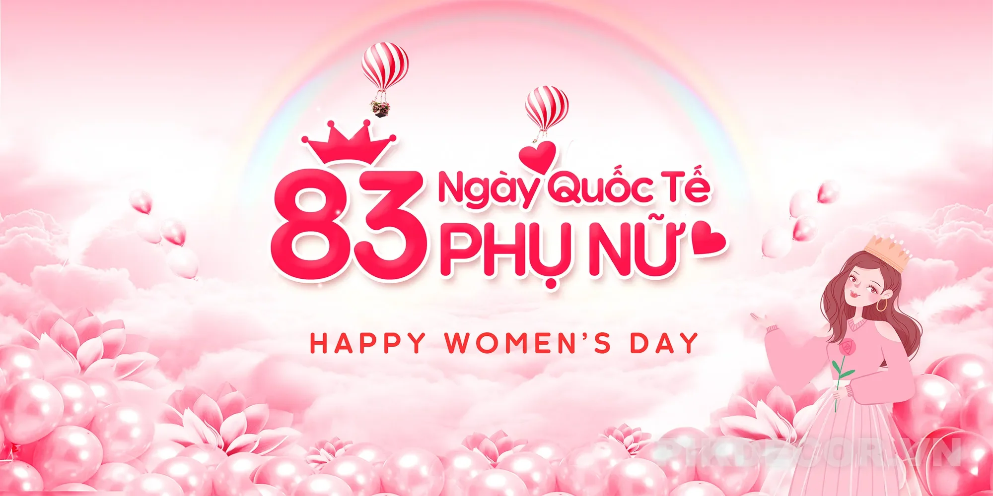 Mẫu Phông Nền 8/3 Nghệ Thuật – Backdrop Cô Gái Bên Khung Cửa Sổ Thơ Mộng (File Psd/Ai)