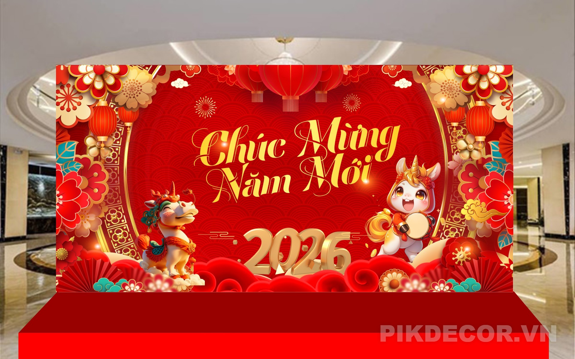 Phông Bạt Backdrop Tết 2026 Đẹp Nhất