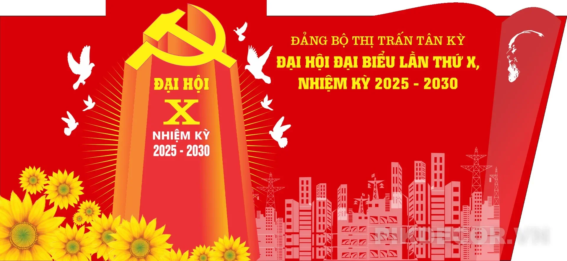 Phông Đứng Chup Ảnh Đại Hội Đảng