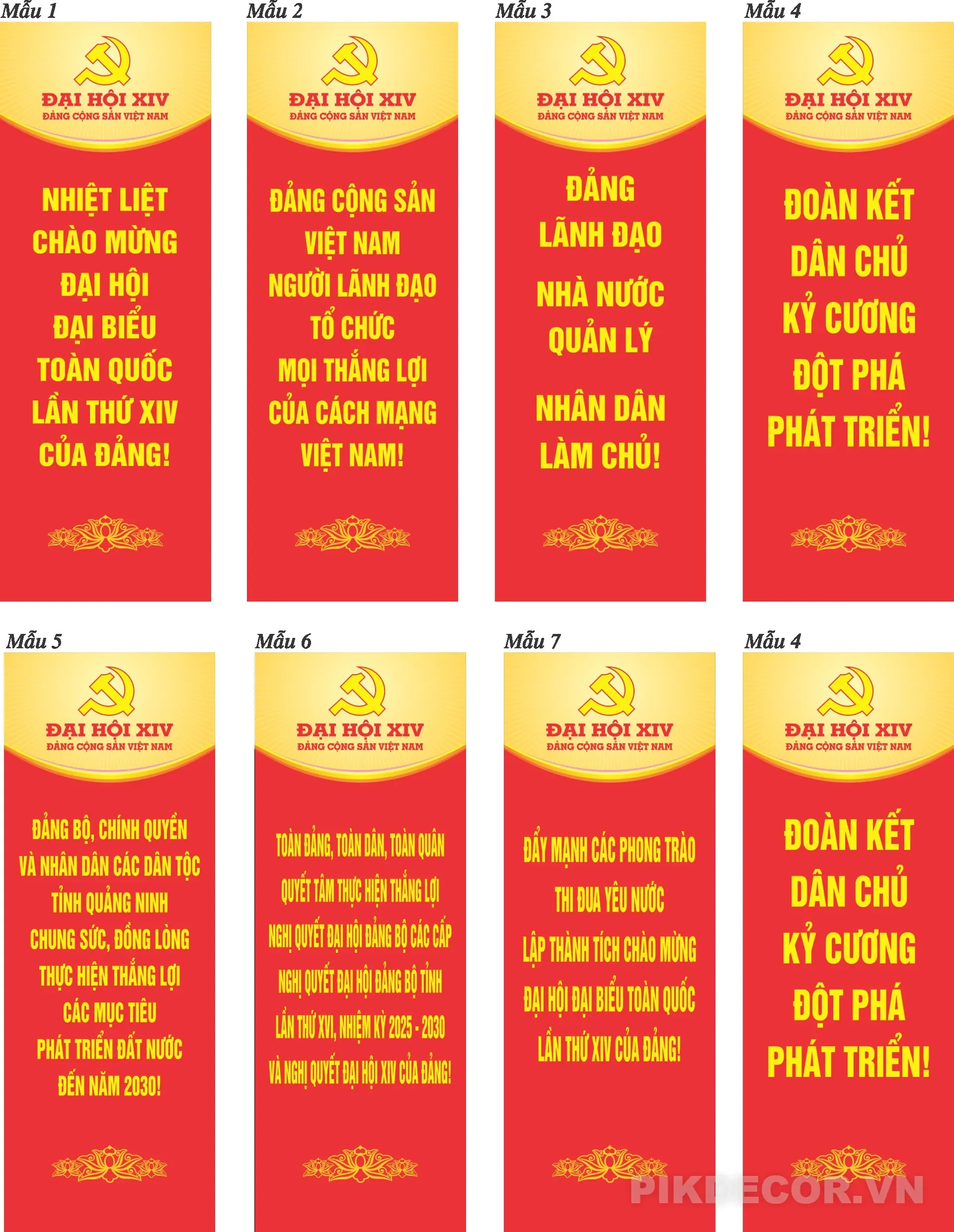 Phướn Poster Đại Hội Đảng