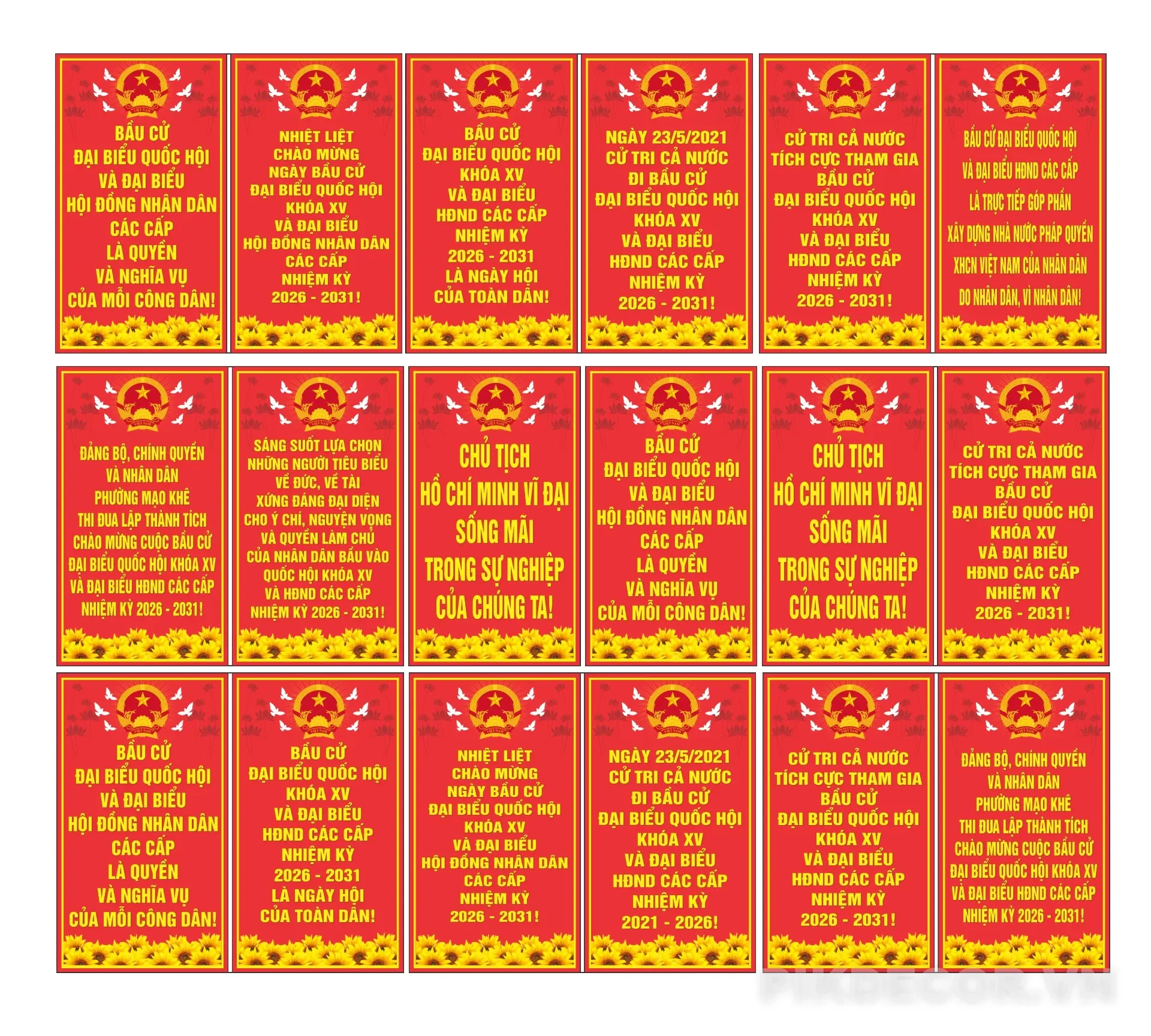 Post Tuyên Truyền Bầu Cử Toàn Dân Khóa 16