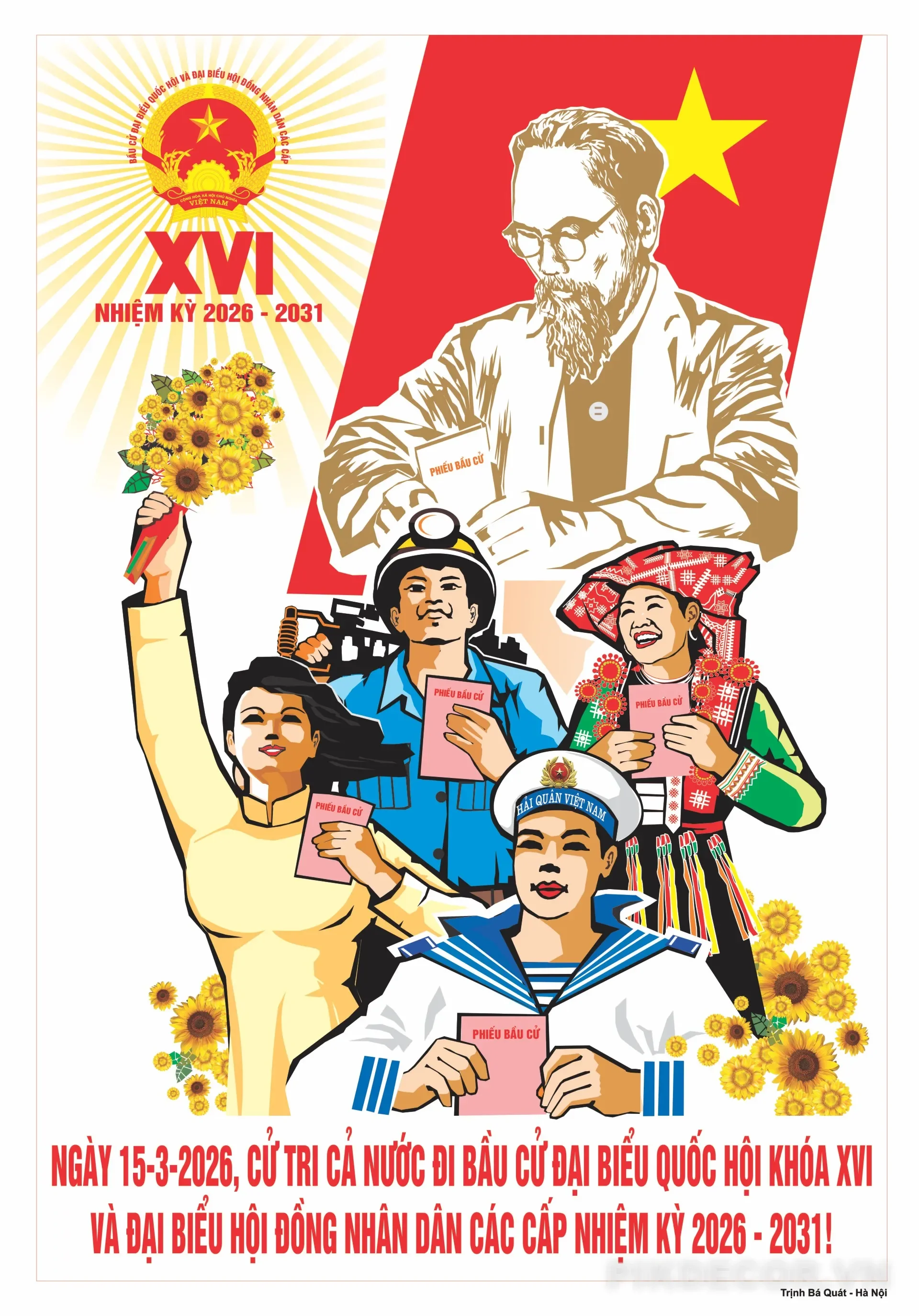 Poster Bầu Cử Khóa 16 2026