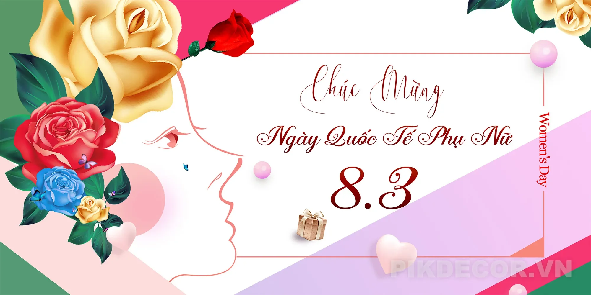 Tổng Hợp File Thiết Kế 8/3 Khổ Lớn, Độ Phân Giải Cao Cho In Ấn Backdrop, Banner.