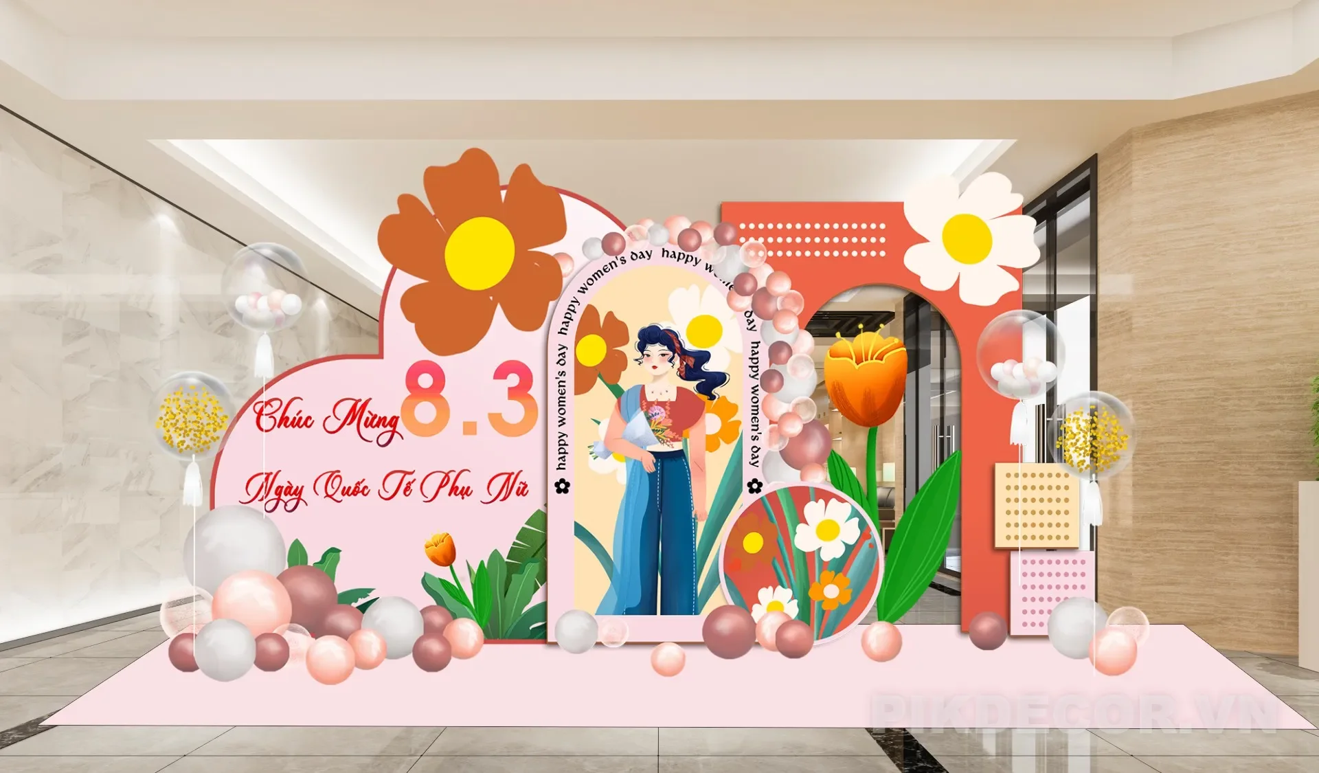 Tổng Hợp Link Tải Backdrop 8/3 Vector Sạch 100% – Không Chèn Logo