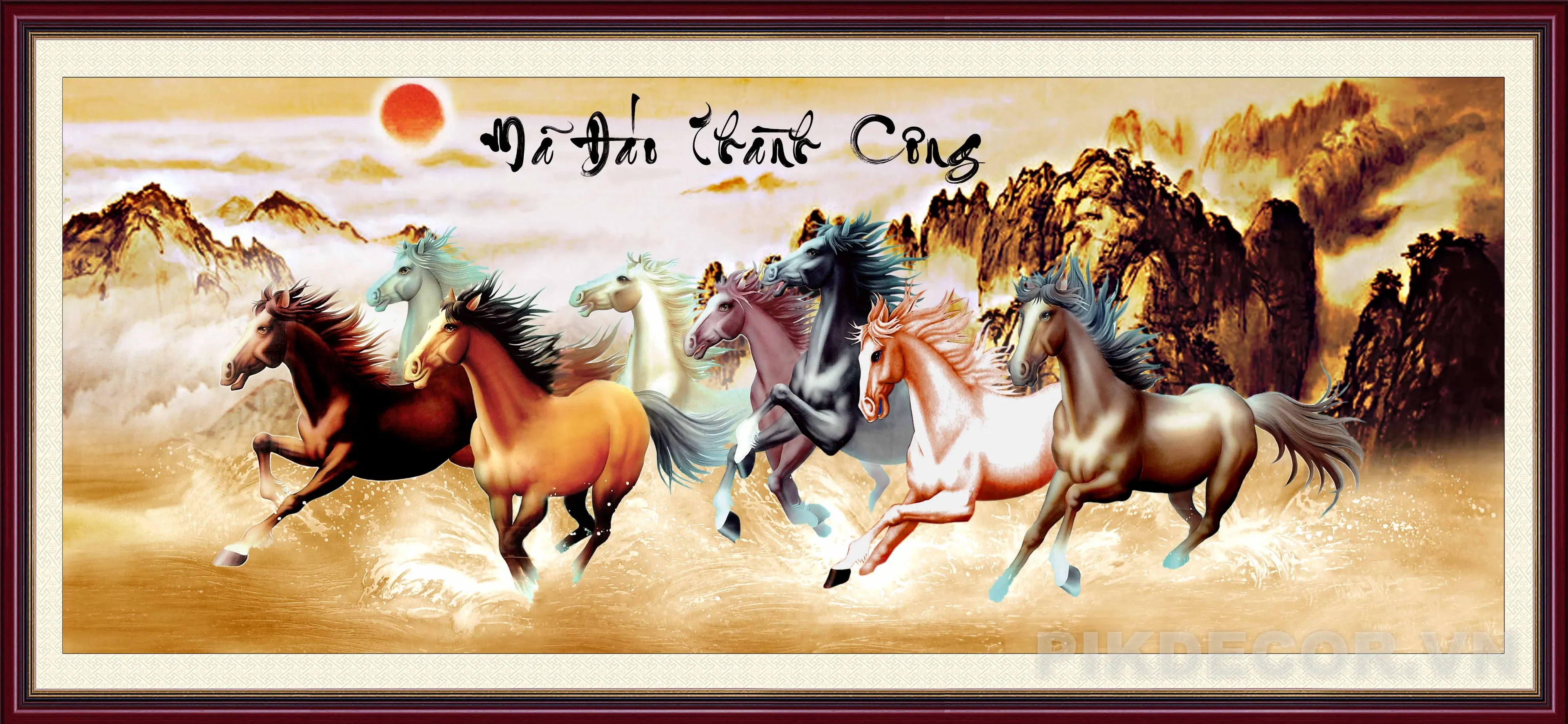 Tranh Mã Đáo Thành Công File In Ấn Sắc Nét